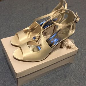 Ivory Satin Heels